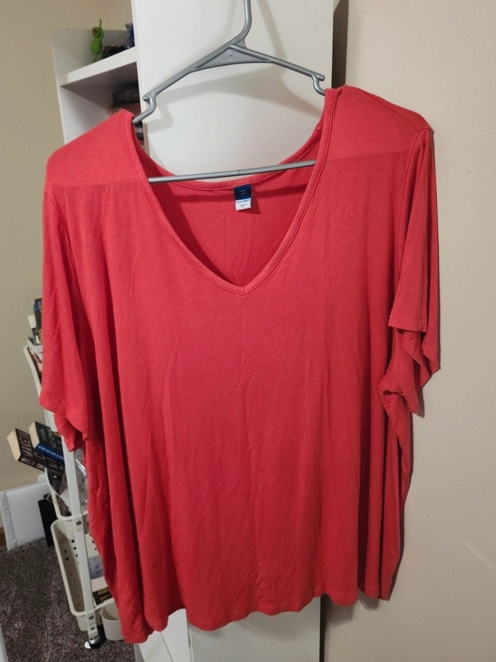 Old Navy Coral V-Neck Short Sleeve Top
